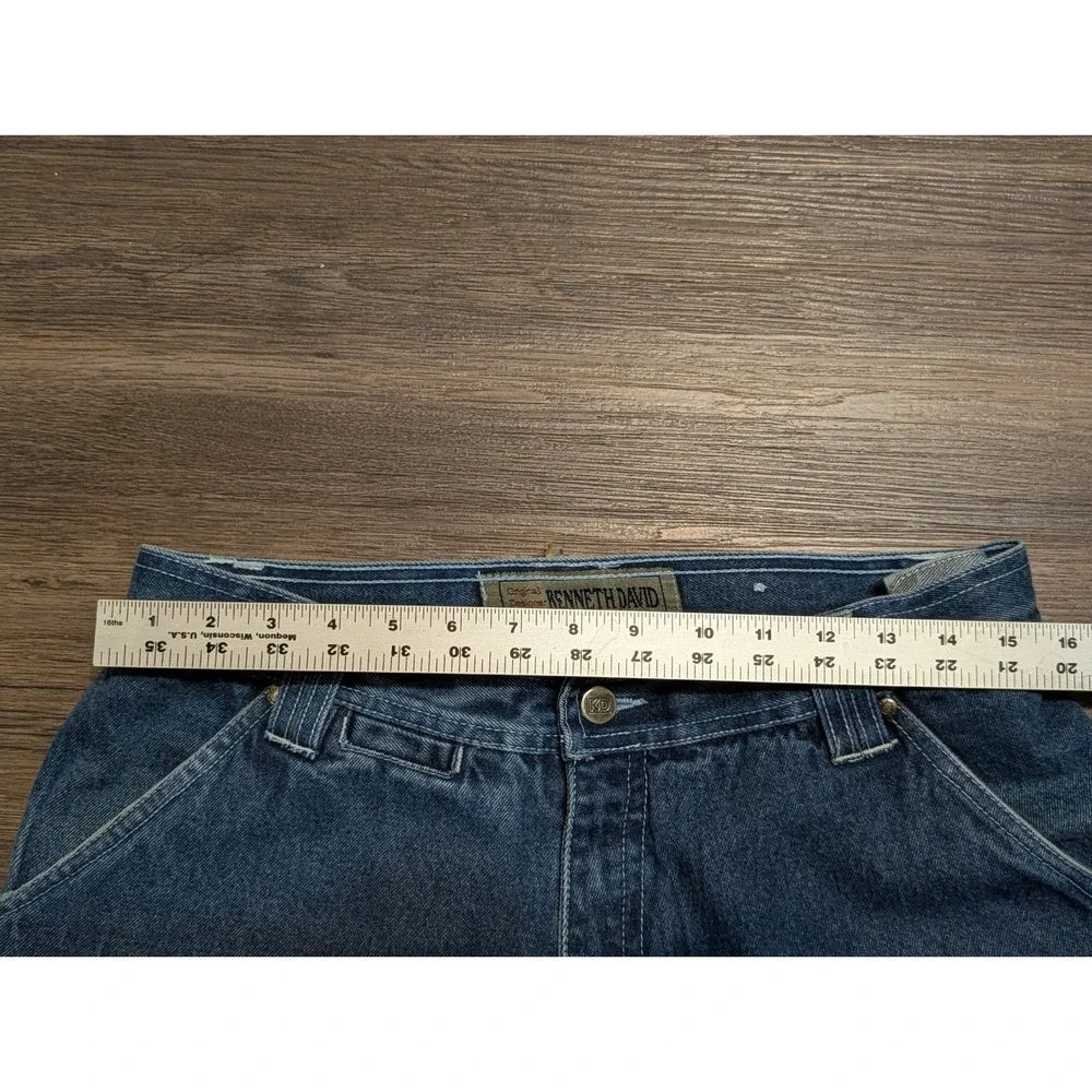 Kenneth David Cargo Street Denim Jeans Mens 34x32 Blue Baggy Wide Leg‎ Y2K Skate